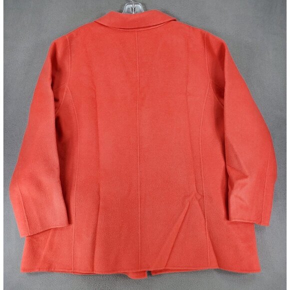 New Talbots Beautiful & Soft Pink Wool Double Faced Flannel Coat 20W 2X Jacket - Picture 6 of 8